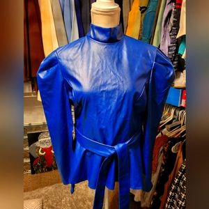 Royal Blue in Faux Leather